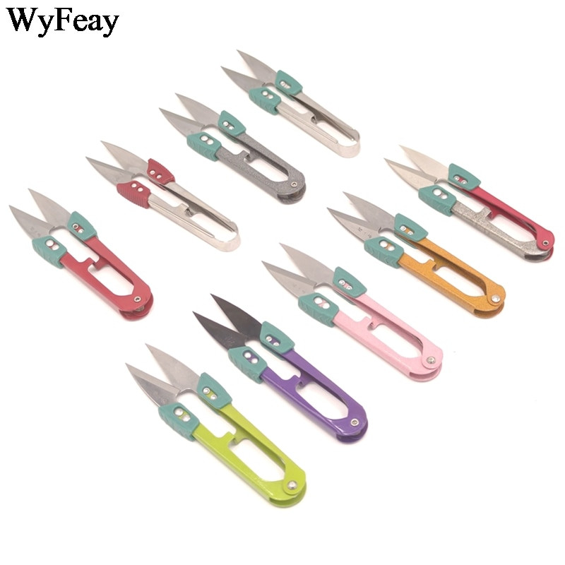 Foarfece U.Yarn Anti-alunecare Tăiere cu cataramă Ață de cusut Foarfece DIY Broderie cu punct de cruce Croitorie pentru Materiale de țesături Lucrări de ac