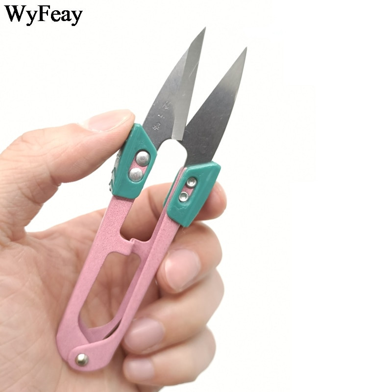 Foarfece U.Yarn Anti-alunecare Tăiere cu cataramă Ață de cusut Foarfece DIY Broderie cu punct de cruce Croitorie pentru Materiale de țesături Lucrări de ac
