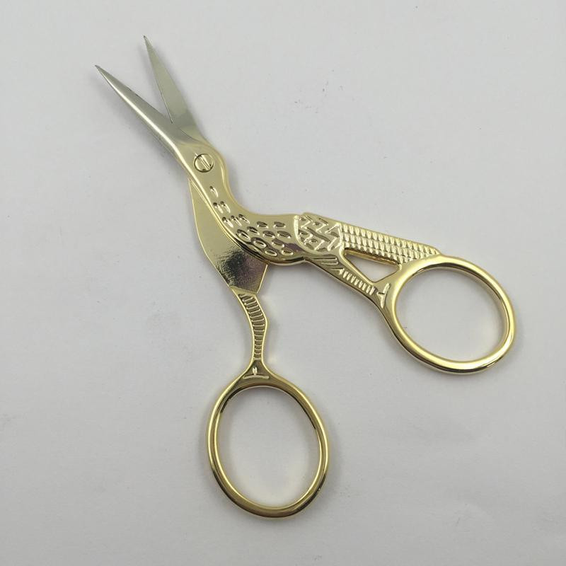 Nožnice na šitie Gold Stork, nožnice na orezávanie, krajčírske nožnice, nožnice na krížové stehy z nehrdzavejúcej ocele na šitie a vyšívanie látok.
