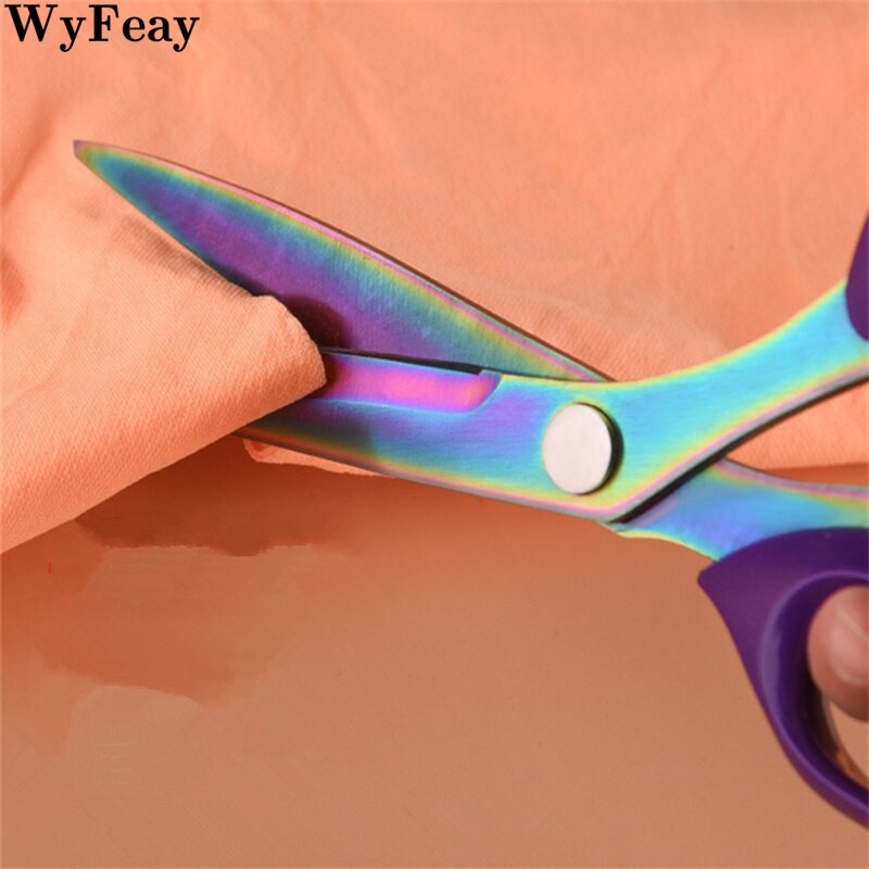 Fialové krajčírske nožnice na rezanie látok, nite, vyšívanie, nehrdzavejúca oceľ, remeslá, šijacie nástroje, remeslá, krajčírstvo