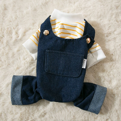 Dvodijelna odjeća za pse na vrpcu Jesensko štene Četveronožna odjeća Teddy Topli kombinezoni mekši od pulovera s medvjedićima XS-XL