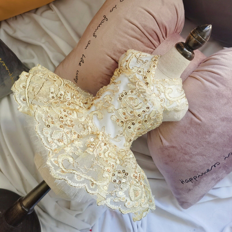 Рокли за кучета с бял диамант Летни дрехи за малки кучета Ropa Perro Чихуахуа Пола от тюл Сладко кученце Дрехи за йоркширски домашни любимци