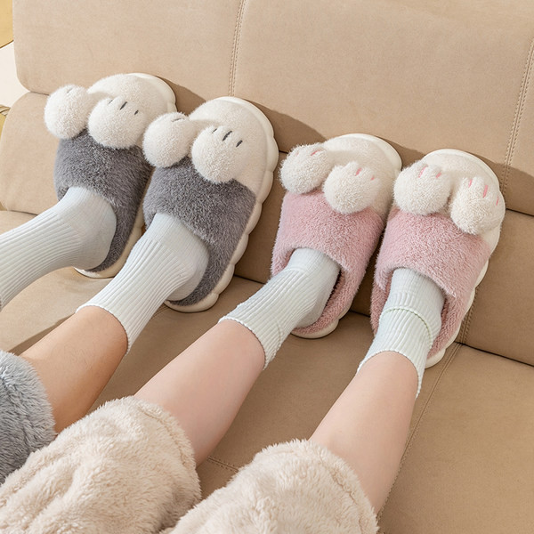 Tople kućne papuče s grubim potplatom za dječake