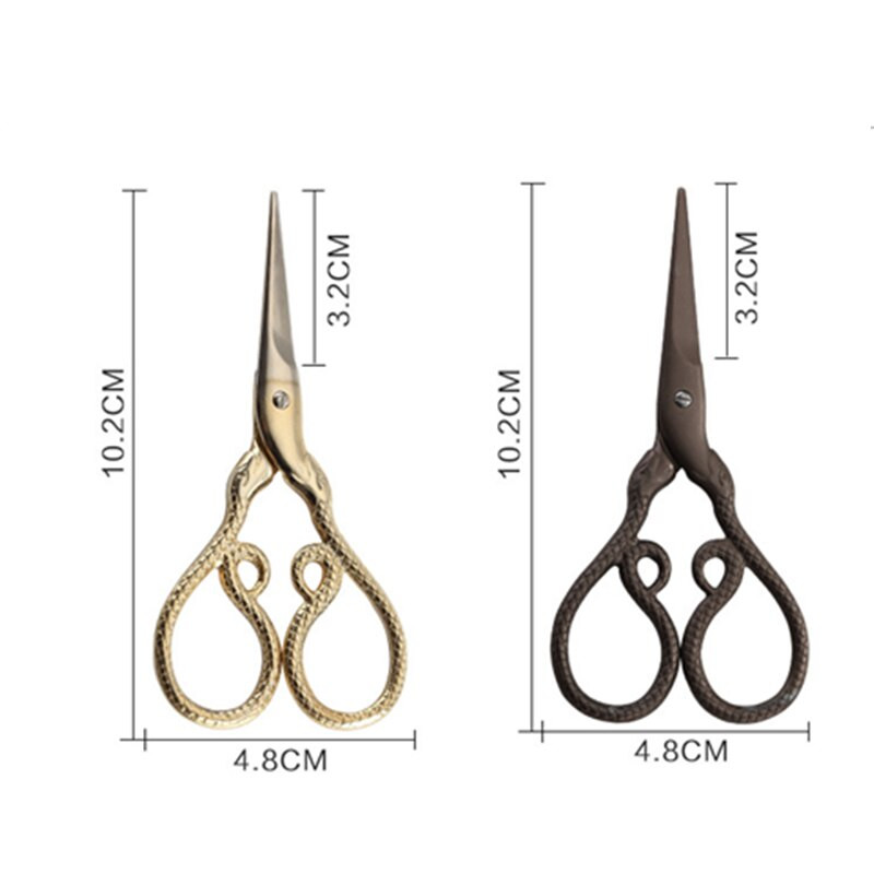 Škare za rezanje papira, vez, kineski horoskop, zmije, vintage škare za šivanje, profesionalne krojačke škare od nehrđajućeg čelika