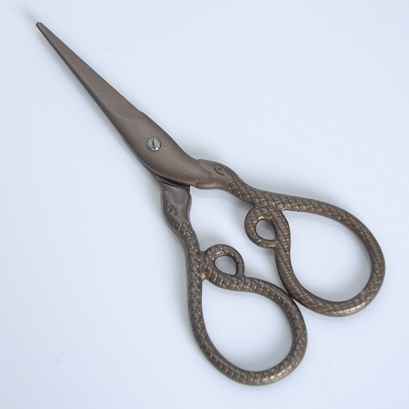 Škare za rezanje papira, vez, kineski horoskop, zmije, vintage škare za šivanje, profesionalne krojačke škare od nehrđajućeg čelika