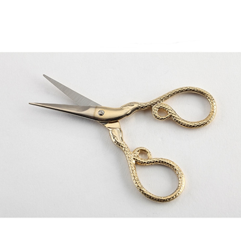 Škare za rezanje papira, vez, kineski horoskop, zmije, vintage škare za šivanje, profesionalne krojačke škare od nehrđajućeg čelika
