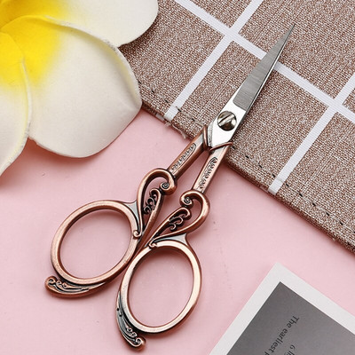 Foarfece retro Vintage Cusut țesături Broderie punct de cruce Articole de tăiat hârtie Artizanat DIY Croitor Instrumente de ață Foarfece în formă