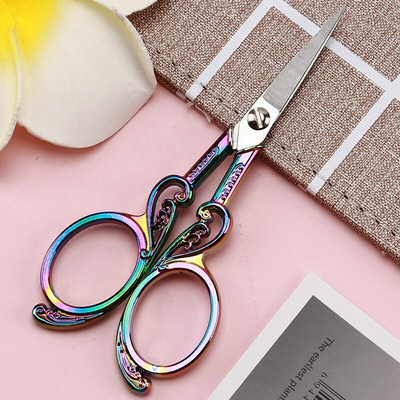 Foarfece retro Vintage Cusut țesături Broderie punct de cruce Articole de tăiat hârtie Artizanat DIY Croitor Instrumente de ață Foarfece în formă