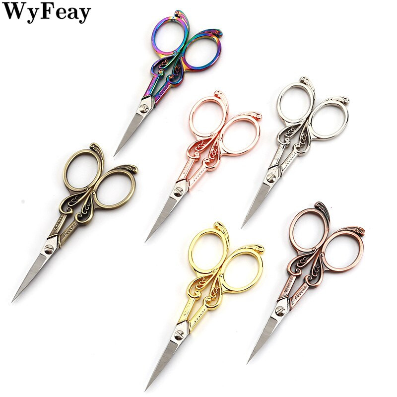 Foarfece retro Vintage Cusut țesături Broderie punct de cruce Articole de tăiat hârtie Artizanat DIY Croitor Instrumente de ață Foarfece în formă