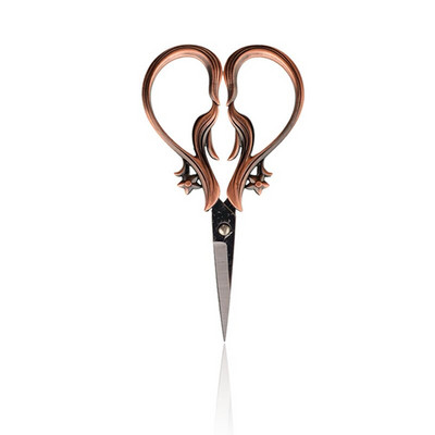 1 buc. foarfece de croitorie vintage din oțel inoxidabil, cusut floral, foarfece de broderie retro, tăietor scurt de țesături, foarfecă pentru fire