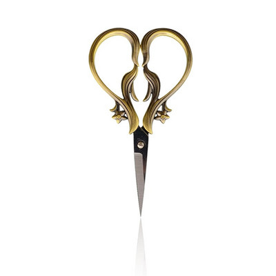 1 buc. foarfece de croitorie vintage din oțel inoxidabil, cusut floral, foarfece de broderie retro, tăietor scurt de țesături, foarfecă pentru fire