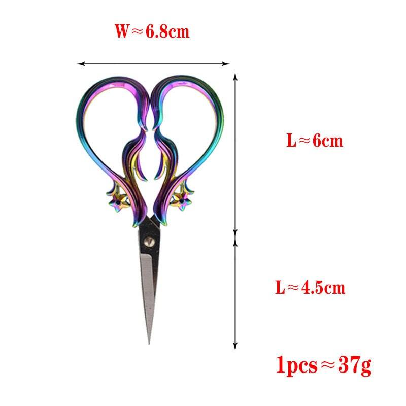 1 buc. foarfece de croitorie vintage din oțel inoxidabil, cusut floral, foarfece de broderie retro, tăietor scurt de țesături, foarfecă pentru fire