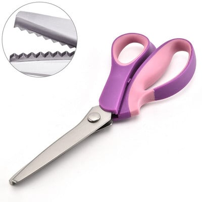 Dalta Foarfece pentru rozare Tăiere pânză Croitor Foarfece în zigzag Țesături pentru cusut haine Zig Zag Piele Papetarie Cutter Hârtie