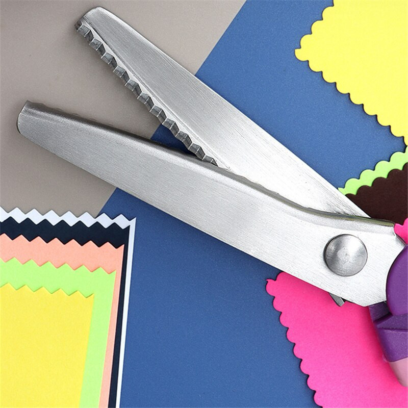 Dalta Foarfece pentru rozare Tăiere pânză Croitor Foarfece în zigzag Țesături pentru cusut haine Zig Zag Piele Papetarie Cutter Hârtie