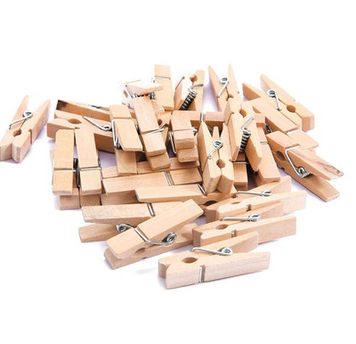 Νέα άφιξη Μικρού μεγέθους Μίνι ξύλινα κλιπ 25/35/45 χλστ. Πολύχρωμα κλιπ Φωτογραφικά κλιπ για σεντόνια DTY Clothespin Craft Decor Clips μανταλάκια