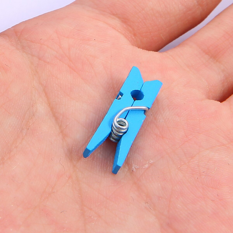 Νέα άφιξη Μικρού μεγέθους Μίνι ξύλινα κλιπ 25/35/45 χλστ. Πολύχρωμα κλιπ Φωτογραφικά κλιπ για σεντόνια DTY Clothespin Craft Decor Clips μανταλάκια