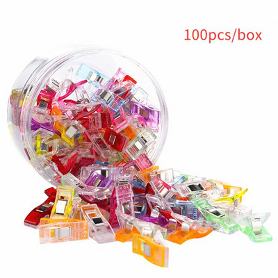 20/50/100 buc cleme de cusut din plastic bricolaj crafting croșetat tricotat cleme de îmbrăcăminte culori asortate clemă pentru matlasare de fixare