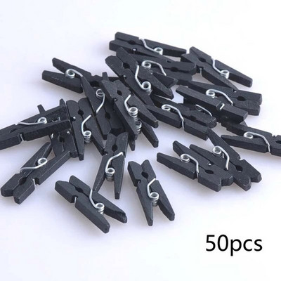 MIX Crne, drvene štipaljke u boji Dodaci za dekoraciju uredskih zabava Kvačice za vješanje fotografija Uradi sam Božićne štipaljke