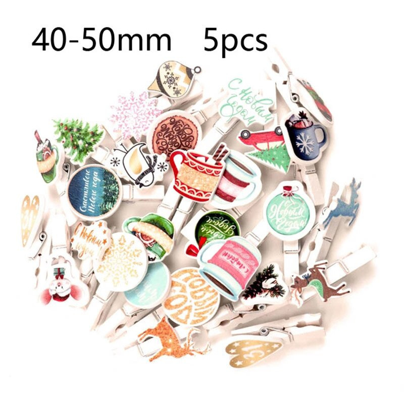 MIX Crne, drvene štipaljke u boji Dodaci za dekoraciju uredskih zabava Kvačice za vješanje fotografija Uradi sam Božićne štipaljke