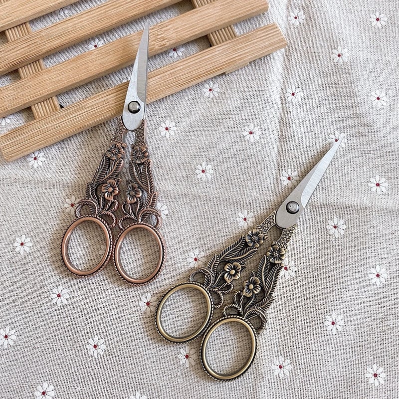 Foarfece vintage din oțel inoxidabil pentru tăiere țesături Foarfece pentru broderie Foarfece de croitorie Foarfece pentru ață Instrumente pentru foarfece de cusut
