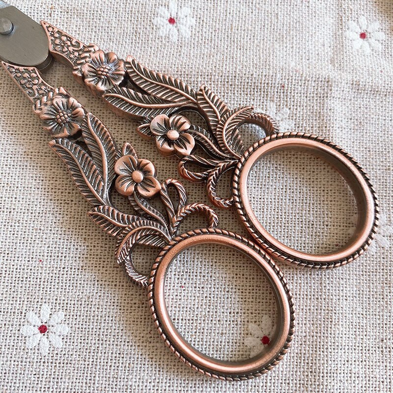 Foarfece vintage din oțel inoxidabil pentru tăiere țesături Foarfece pentru broderie Foarfece de croitorie Foarfece pentru ață Instrumente pentru foarfece de cusut