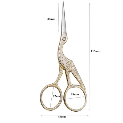 Издръжливи реколта от неръждаема стомана Класически ножици за бродерия Ножици за нокти Щъркел Ножици Ножици за шиене Плат Професионални