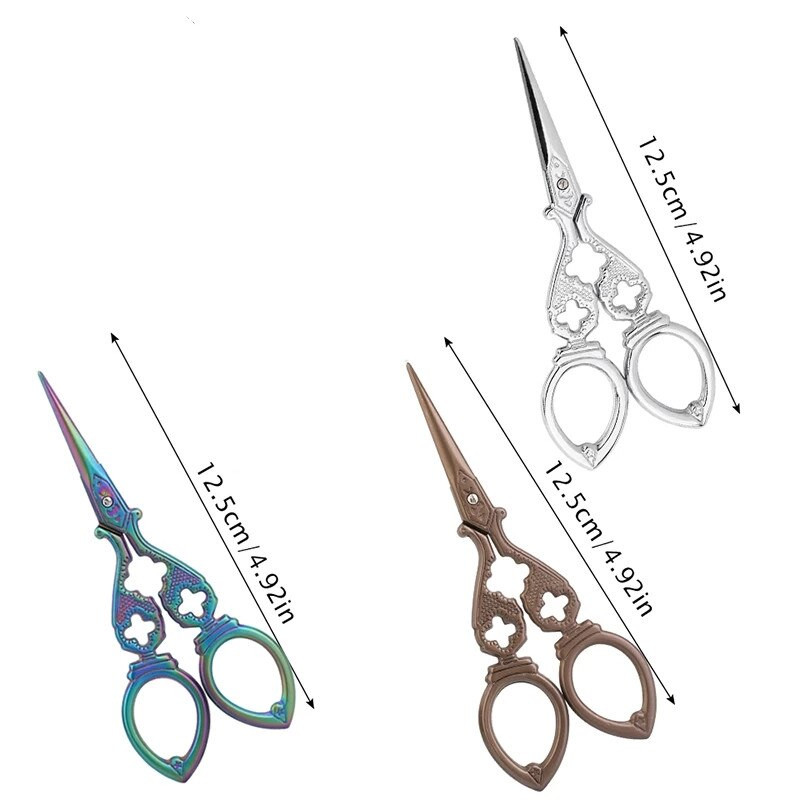 Praktične starinske škare za tikvice Antikne škare za vez od nehrđajućeg čelika Retro dizajn Rezanje po mjeri Rukotvorine Alat za škare