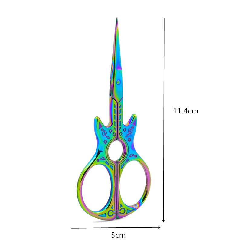 Euroopa stiilis käsitöö käärid 4 värvi kitarr DIY Sharp vintage õmbluskäärid kuldsed rätsepakäärid stiilitarbed õmblemiseks