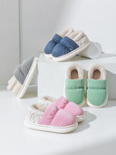 Μονόχρωμες παντόφλες σπιτιού για αγόρια με ζεστή φόδρα