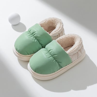 Μονόχρωμες παντόφλες σπιτιού για αγόρια με ζεστή φόδρα
