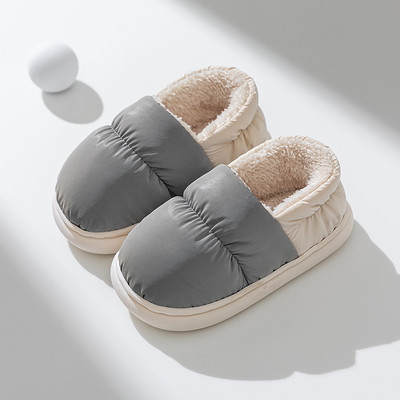 Μονόχρωμες παντόφλες σπιτιού για αγόρια με ζεστή φόδρα