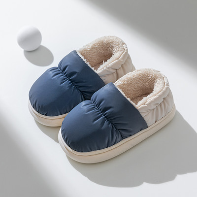 Μονόχρωμες παντόφλες σπιτιού για αγόρια με ζεστή φόδρα