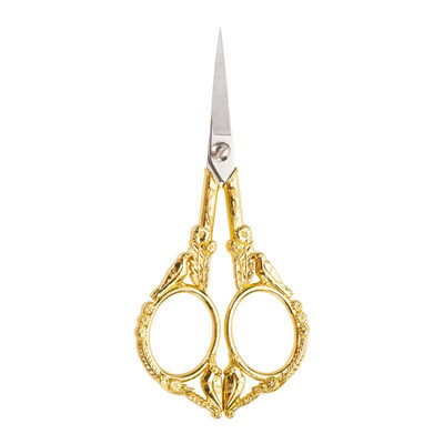 Európske retro rezbárske krajčírske nožnice, šijacie nožnice, starožitné vintage nožnice z nehrdzavejúcej ocele, krajčírske nožnice na vyšívanie