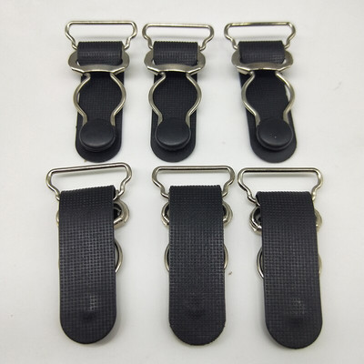 Clip chupete metal Removable buckle Garment Accessories Stockings clips Black Metal+PP Garter Clip 10 pcs/lot 20mm 0.8 Inch