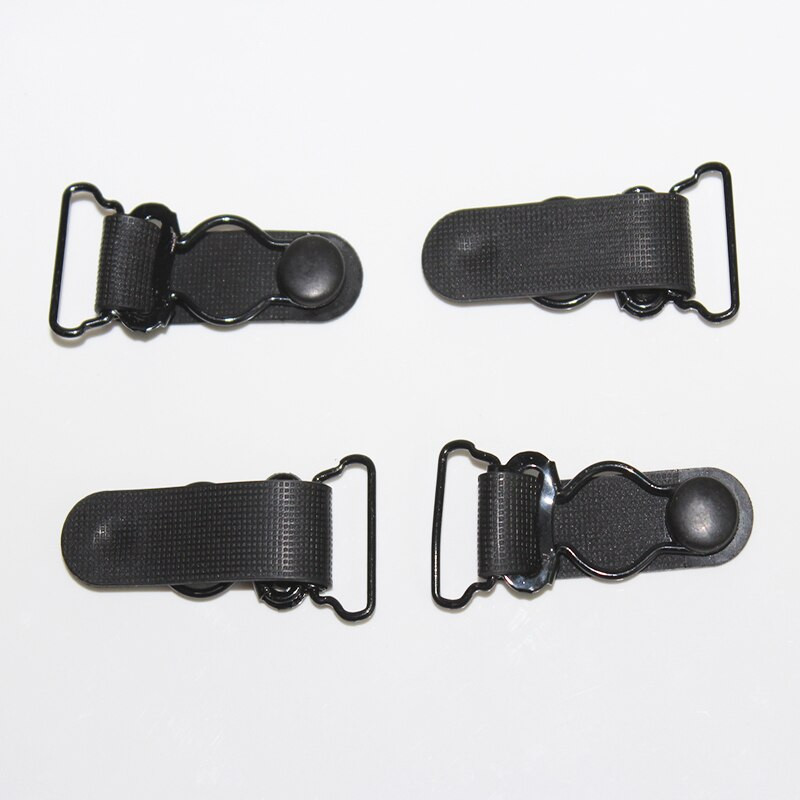 Klamber Chupete metallist Eemaldatav pannal Rõivas Aksessuaarid Sukaklambrid Must Metall+PP Sukapaela klamber 10 tk/partii 20mm 0,8 tolli