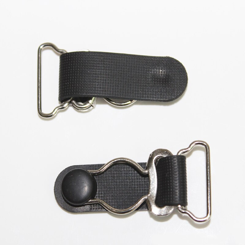 Klamber Chupete metallist Eemaldatav pannal Rõivas Aksessuaarid Sukaklambrid Must Metall+PP Sukapaela klamber 10 tk/partii 20mm 0,8 tolli