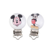 5 бр. Щипки за бебешки залъгалки Прекрасна мишка Бяло дърво Метални държачи Сладки закопчалки за залъгалка за бебета Забавни аксесоари 4,8x2,9 см