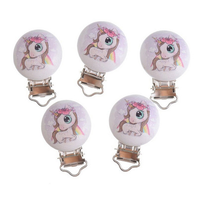 5 бр. Щипки за бебешки залъгалки Прекрасна мишка Бяло дърво Метални държачи Сладки закопчалки за залъгалка за бебета Забавни аксесоари 4,8x2,9 см