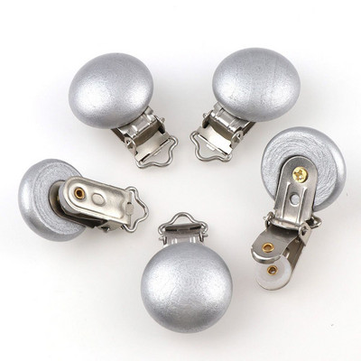 5 bucăți/lot 14 culori, metal, lemn, copii, suzetă, suport pentru cleme, sugari, rotunde, cleme, accesorii, accesorii