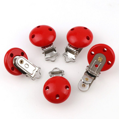 5 bucăți/lot 14 culori, metal, lemn, copii, suzetă, suport pentru cleme, sugari, rotunde, cleme, accesorii, accesorii