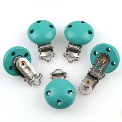 5 bucăți/lot 14 culori, metal, lemn, copii, suzetă, suport pentru cleme, sugari, rotunde, cleme, accesorii, accesorii