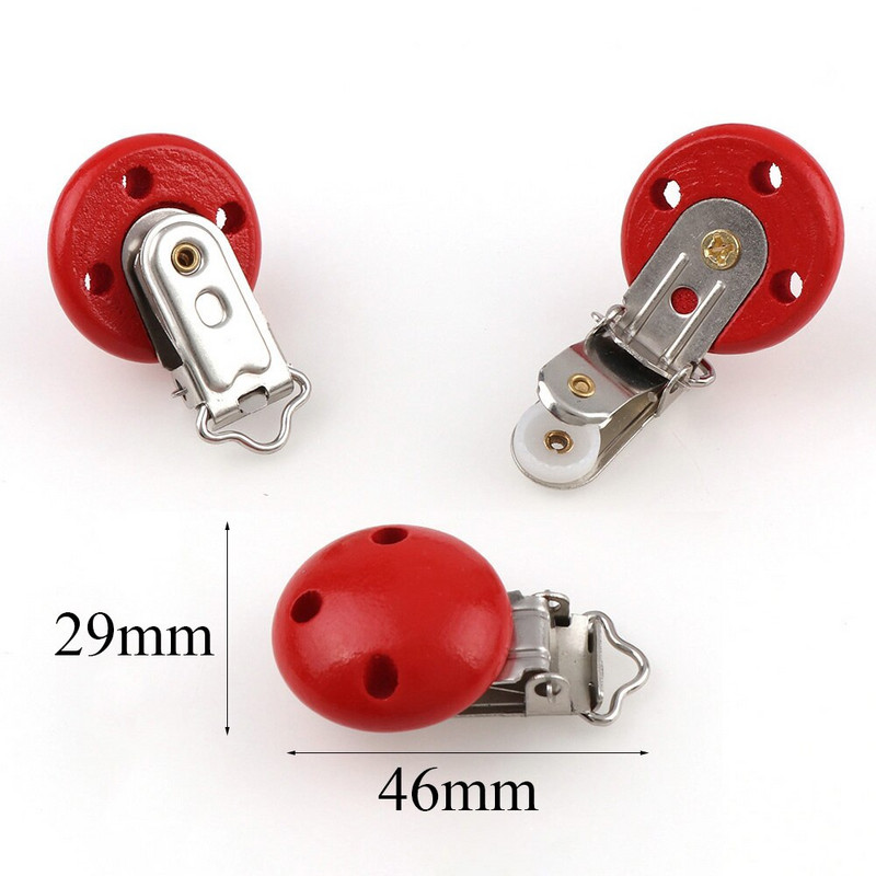 5 bucăți/lot 14 culori, metal, lemn, copii, suzetă, suport pentru cleme, sugari, rotunde, cleme, accesorii, accesorii