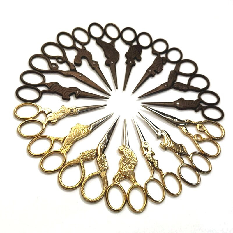 Käsitsi valmistatud DIY õmblustarbed ja -tarvikud Ristpistes käärid Lõng Siksakäärid Kangakäärid Roostevabast terasest käsitöökäärid