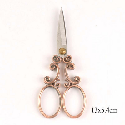 NERRECEAB foarfece croitorie cu punct de cruce european retro broderie foarfece aur cusut artizanat c2617