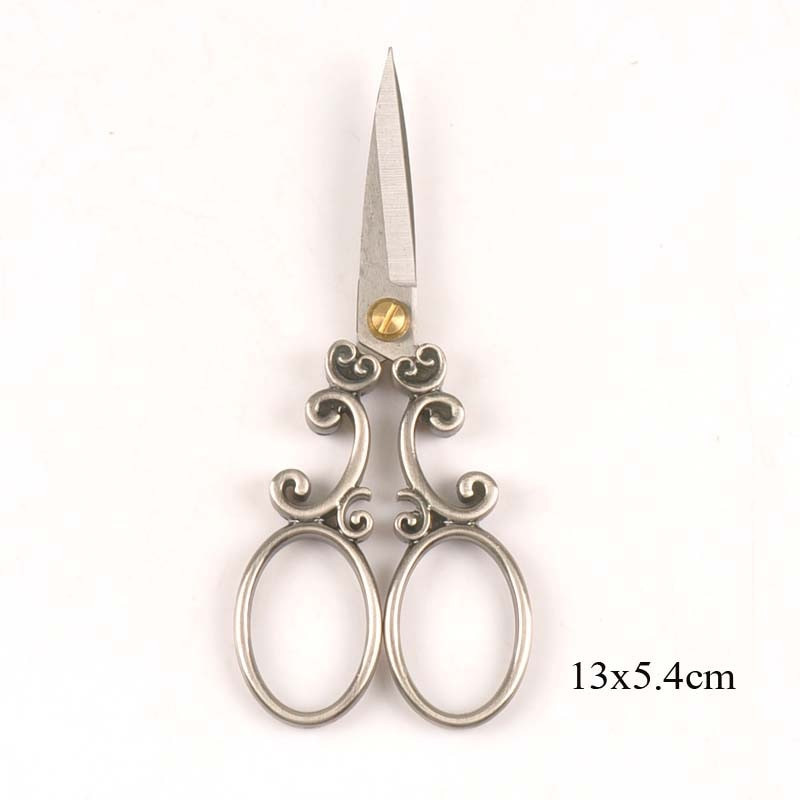 NERRECEAB foarfece croitorie cu punct de cruce european retro broderie foarfece aur cusut artizanat c2617