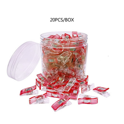 20 TK mitmeotstarbelised õmblusklambrid Väikesed plastkangaklambrid Õmblusklambrid Erksavärvilised teppimisklambrid iseõmblemiseks ja köitmiseks