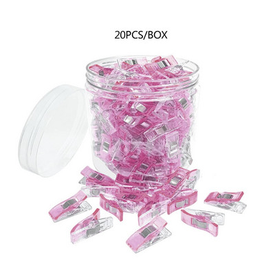 20 TK mitmeotstarbelised õmblusklambrid Väikesed plastkangaklambrid Õmblusklambrid Erksavärvilised teppimisklambrid iseõmblemiseks ja köitmiseks