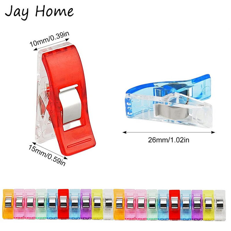 20 TK mitmeotstarbelised õmblusklambrid Väikesed plastkangaklambrid Õmblusklambrid Erksavärvilised teppimisklambrid iseõmblemiseks ja köitmiseks