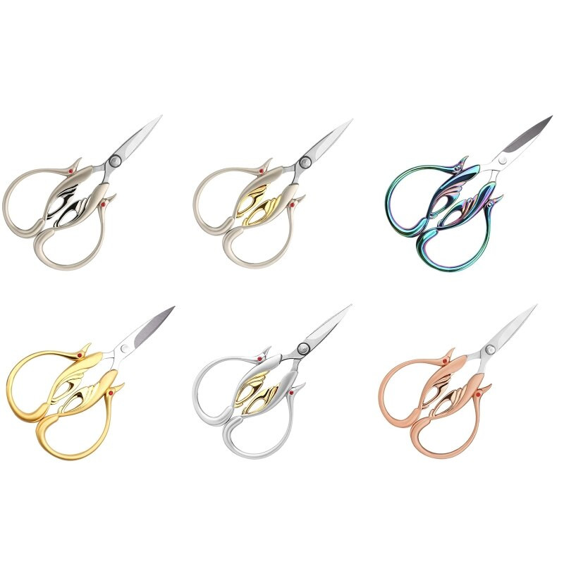 Foarfece de artizanat multifuncțional Foarfece de lebădă Foarfece de artizanat cu lamă ascuțită Foarfece de cusut ergonomice pentru biroul acasă M68E