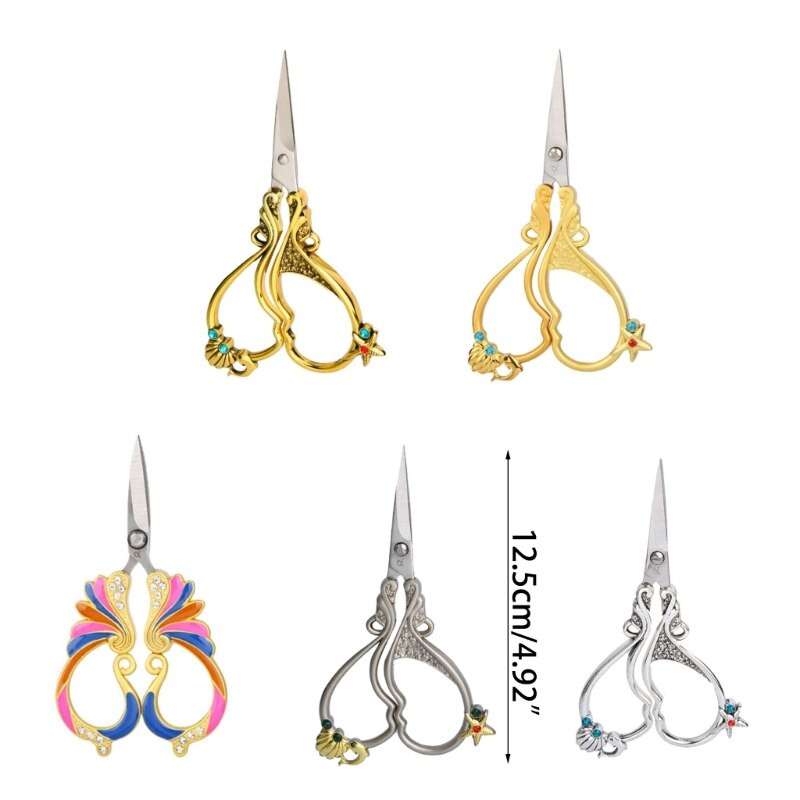 Foarfecă de broderie de epocă. Artizanat din țesătură manuală, tăiere ață